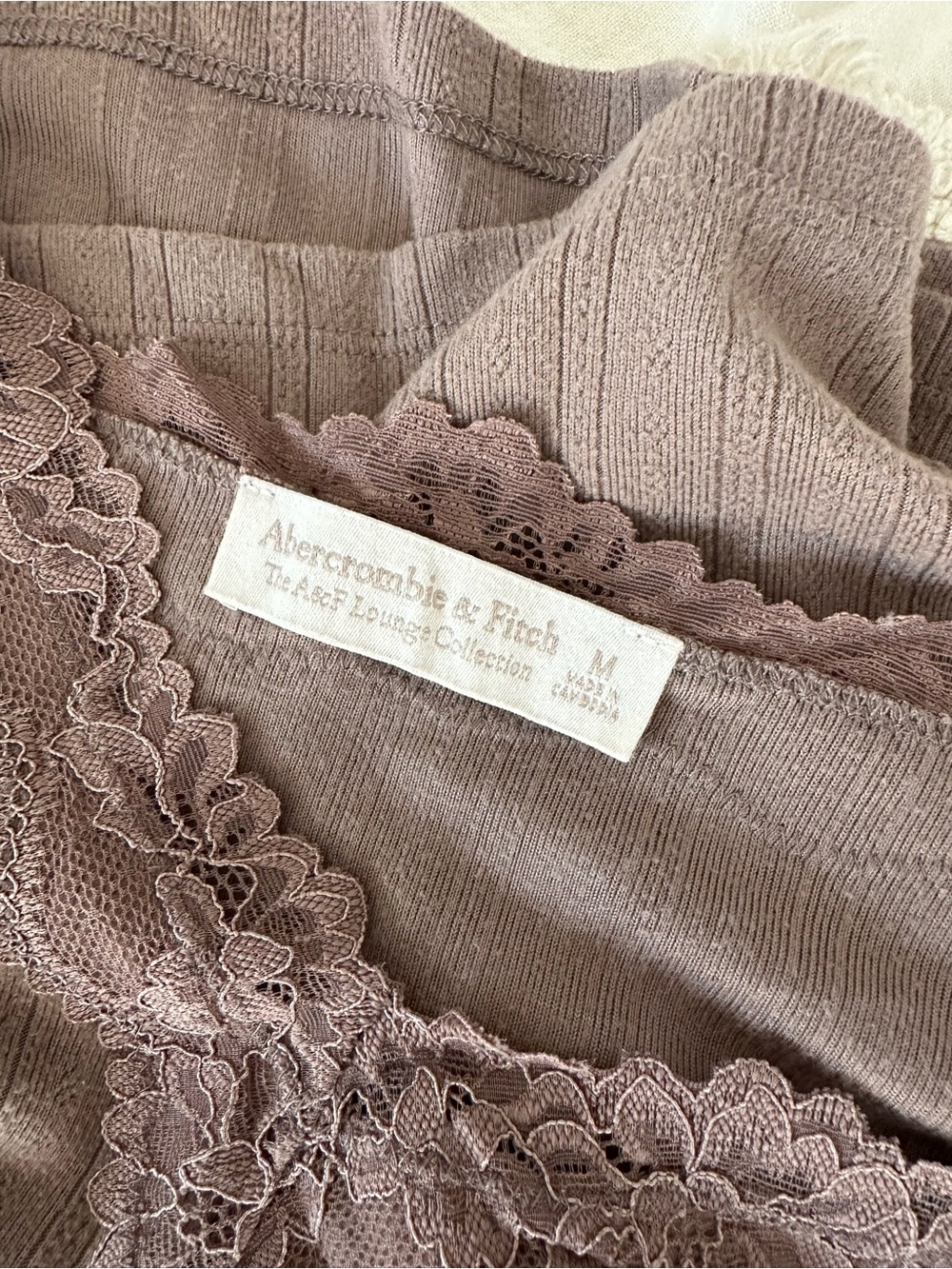 Abercrombie Lace and Pointelle Cami & Shorts Set, size M - Picture 5 of 9